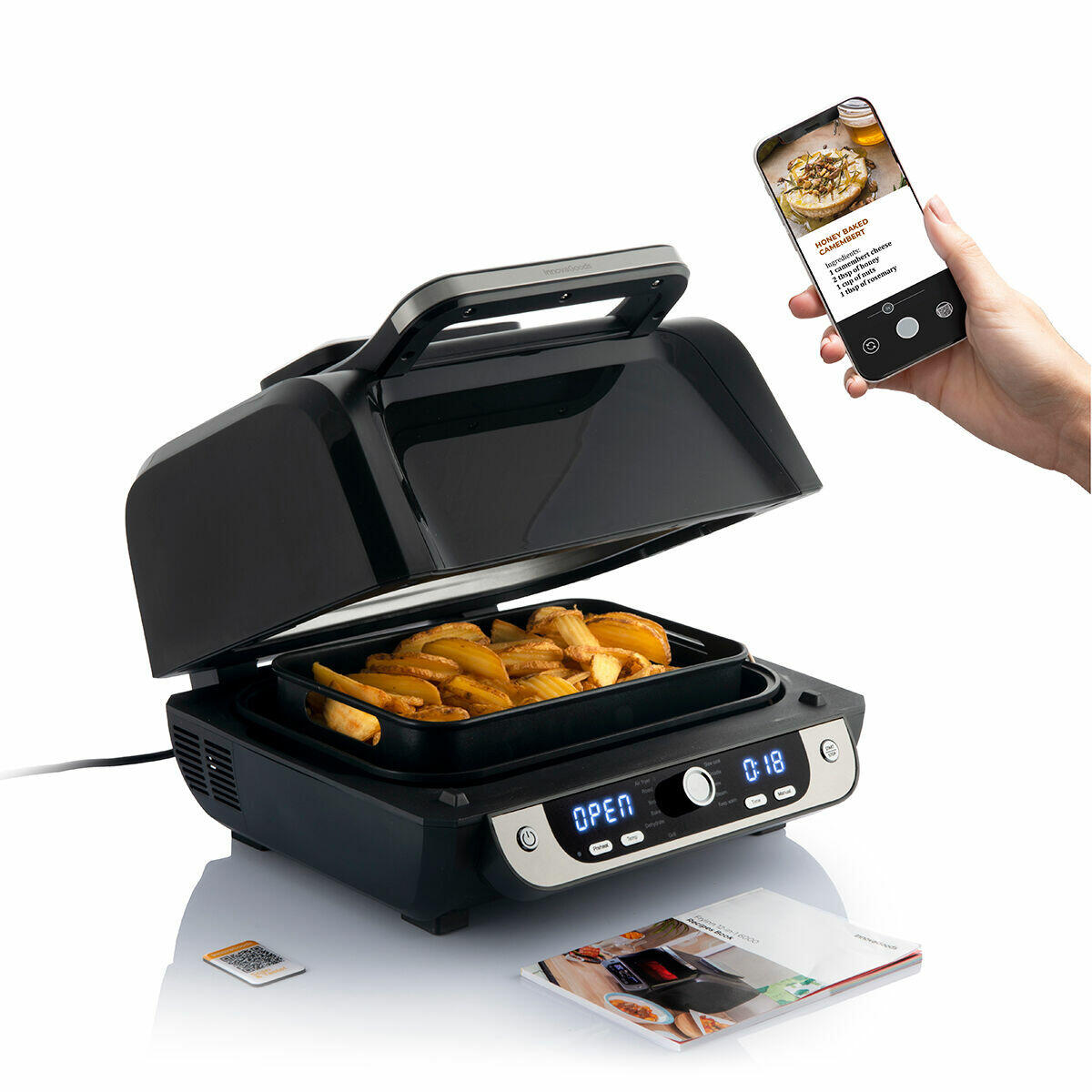Freidora de Aire InnovaGoods Fryinn 12 en 1 con Grill – 6L / 3400W