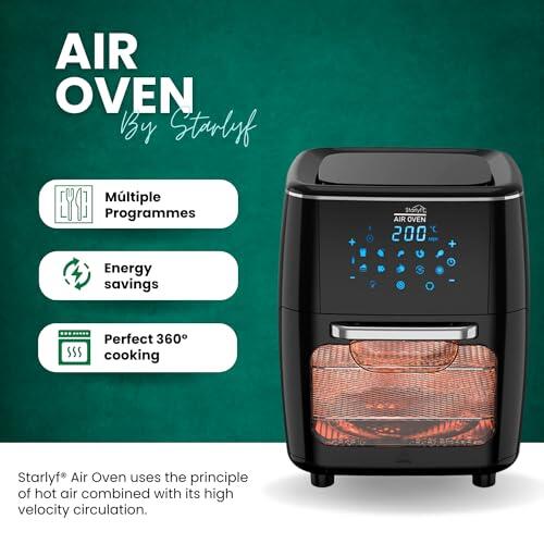 Horno freidora de aire de 12 L de capacidad