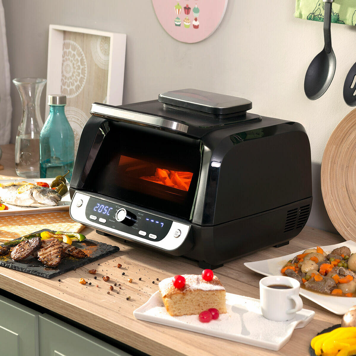 Freidora de Aire InnovaGoods Fryinn 12 en 1 con Grill – 6L / 3400W